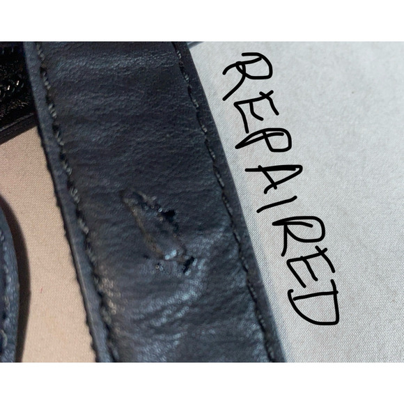 FOSSIL Preston Fiona Black Gray Crossbody Geometric Circle Pattern Faux Leather - Picture 13 of 13